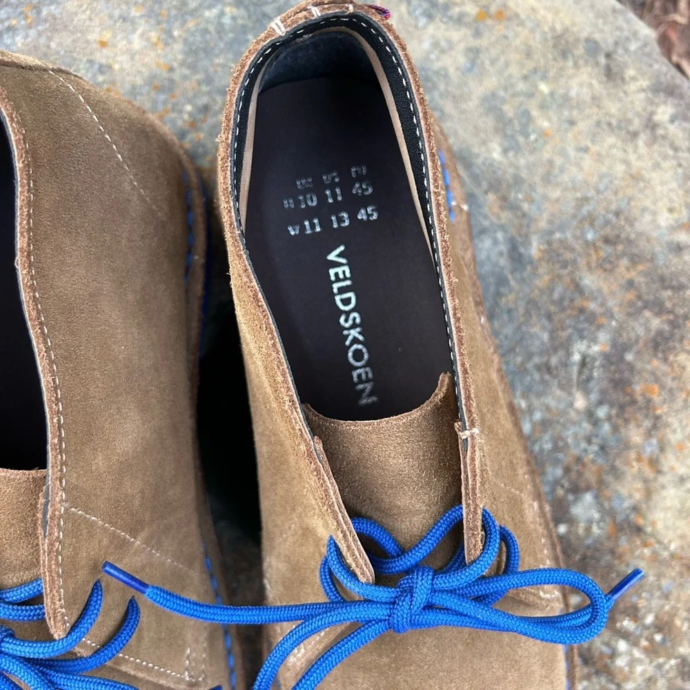 Veldskoen Heritage Tan Suede Chukka Boots Blue Mens Size 11
